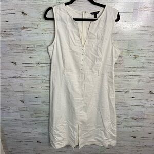 Banana Republic Cream Button-Front Midi Dress size 12P